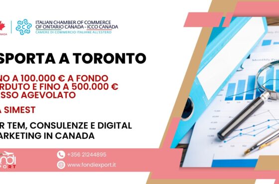 Sviluppa il tuo business a Toronto, le aziende italiane hanno a disposizione 500.000 € di finanziamento agevolato