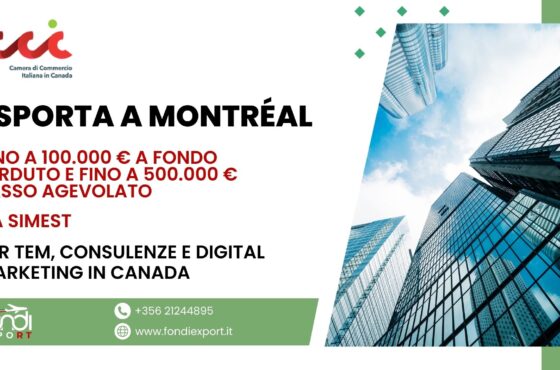 Le imprese italiane possono accedere ad un finanziamento agevolato di 500.000 € per lo sviluppo del proprio business a Montréal