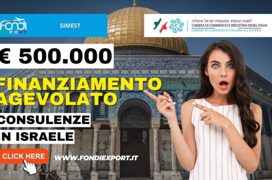 SIMEST: fai business in Israele! Approfitta dei 500.000€ di finanziamento agevolato.