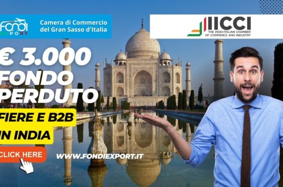 La Camera di Commercio del Gran Sasso d’Italia investe 3.000€ a fondo perduto per l’export in India per fiere e B2B