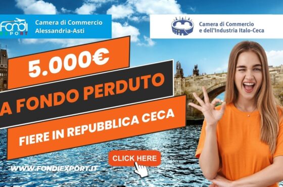 Export in Repubblica Ceca: Camera di Commercio di Alessandria-Asti offre 5.000€ a fondo perduto per partecipare a fiere