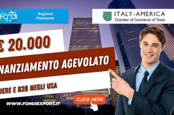 La Regione Piemonte finanzia l’export in Texas, a Houston, con 20.000€ sotto forma di agevolazione  per fiere e B2B