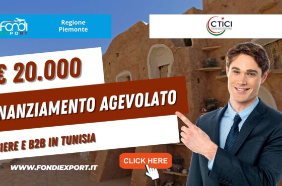 La Regione Piemonte sponsorizza l’export in Tunisia con 20.000€ sotto forma di agevolazione  per fiere e B2B