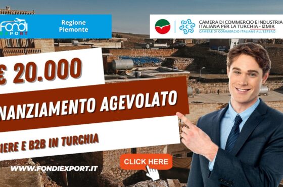 Turchia, Izmir: 20.000€ di finanziamento sotto forma di agevolazione per l’export dalla Regione Piemonte  per fiere e B2B