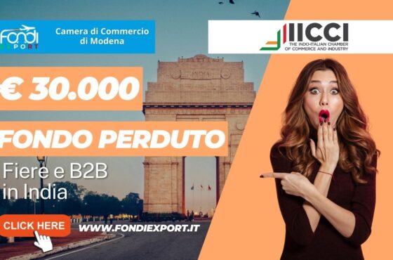 La Camera di Commercio di Modena investe 30.000€ a fondo perduto per l’export in India per fiere e B2B
