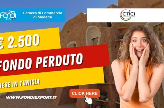 La Camera di Commercio di Modena sponsorizza l’export in Tunisia con 2.500€ a fondo perduto per partecipare a fiere
