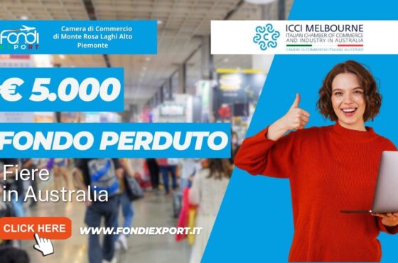 Australia, Melbourne: 5000€ di finanziamento a fondo perduto dalla Camera di Commercio Monte Rosa Laghi Alto Piemonte per l’export per fiere