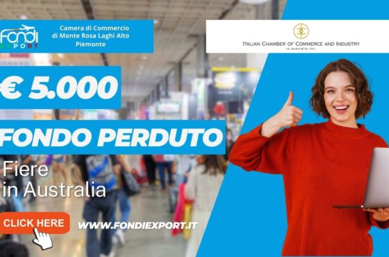 La Camera di Commercio Monte Rosa Laghi Alto Piemonte promuove l’export in Australia a Sydney con 5000€ a fondo perduto per partecipare a fiere