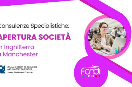 Apertura società in Inghilterra a Manchester