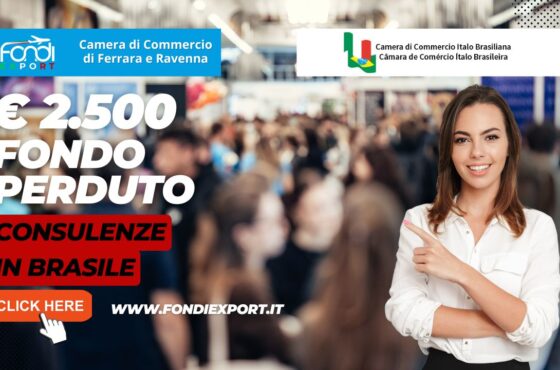 Partecipa all’acquisto di servizi di consulenza export,Temporary Export Manager/ Digital Export Manager, analisi dei mercati, promozione dei prodotti, B2B, eventi promozionali in Brasile con 2.500 euro finanziamento a fondo perduto: spingi l’export della tua azienda
