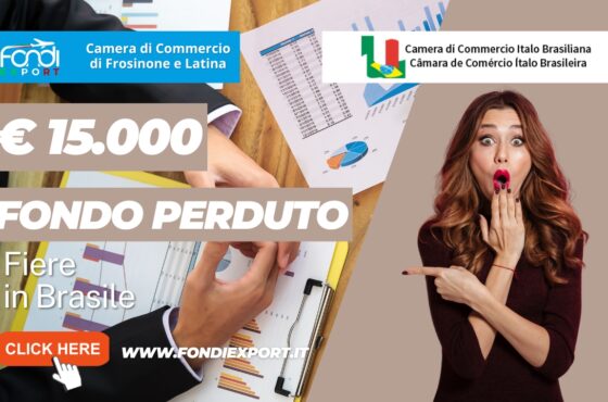 Export in Brasile: 15.000 euro finanziamento a fondo perduto dalla Camera di Commercio di Frosinone-Latina