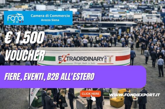 Voucher Export Siena 2026: fino a 1.500 € a fondo perduto per fiere internazionali