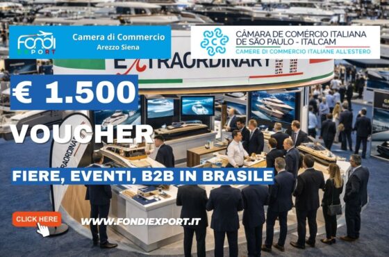 Export in Brasile: ottieni €1.500 per Fiere, Eventi, B2B