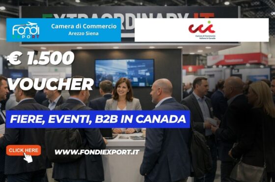Strategia vincente nel mercato canadese: finanziamento a fondo perduto di €1.500 e supporto della Camera di Commercio Italiana in Canada