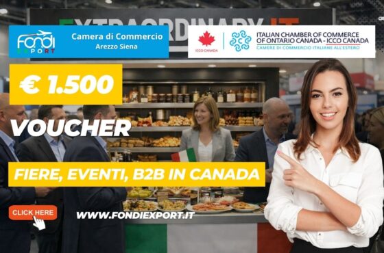 Export in Canada a Toronto: ottieni €1.500 per Fiere, Eventi, B2B
