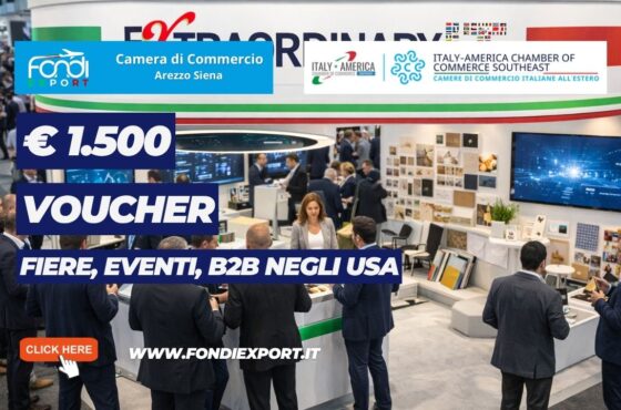 Export negli USA a Miami: ottieni €1.500 per Fiere, Eventi, B2B