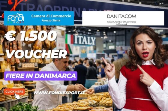 Finanziamento a fondo perduto di €1.500 subito per la tua impresa: esporta in Danimarca con la Camera di Commercio di Arezzo Siena