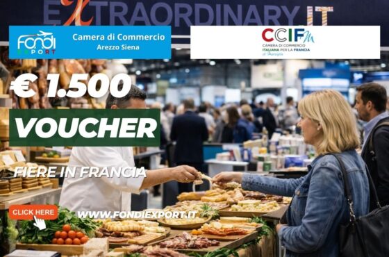 Finanziamento a fondo perduto di €1.500 subito per la tua impresa: esporta in Francia con la Camera di Commercio di Arezzo Siena
