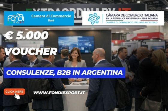 Vendi nel mercato argentino con il finanziamento a fondo perduto di €5.000 pronti per la tua azienda dalla Camera di Commercio di Bari