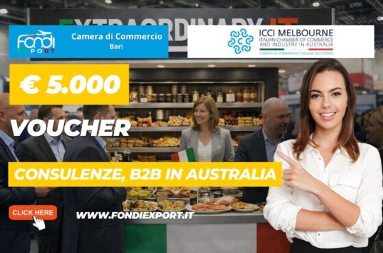 Espansione in Australia a Melbourne senza rischi: sblocca il finanziamento a fondo perduto di €5.000 garantito dalla Camera di Commercio di Bari