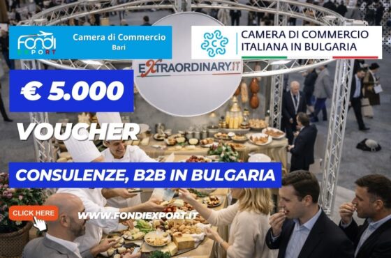 Il tuo business in Bulgaria non può aspettare: richiedi il finanziamento a fondo perduto di €5.000 della Camera di Commercio di Bari