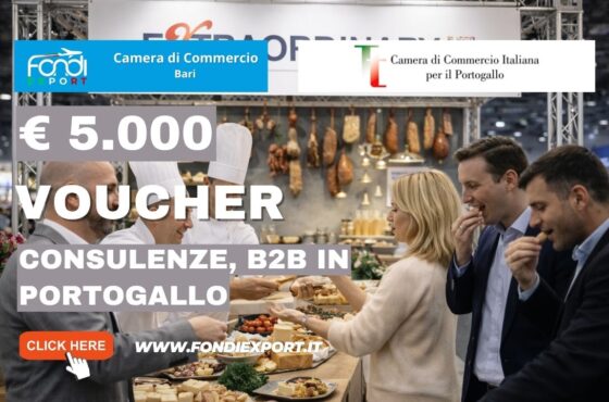 €5.000 per Consulenze, B2B con la Camera di Commercio Italiana per il Portogallo