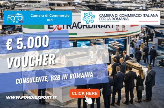 Export in Romania: guida pratica per ottenere il finanziamento a fondo perduto di €5.000 dalla Camera di Commercio di Bari