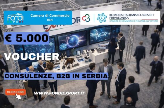 Export in Serbia: ottieni €5.000 per Consulenze, B2B