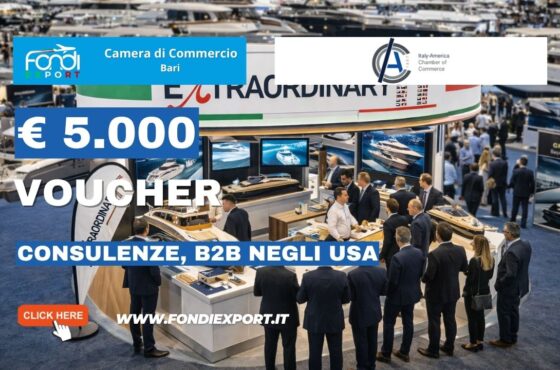 €5.000 pronti all’uso: come usare i fondi della Camera di Commercio di Bari per Consulenze, B2B della Italy-America Chamber of Commerce nel 2026