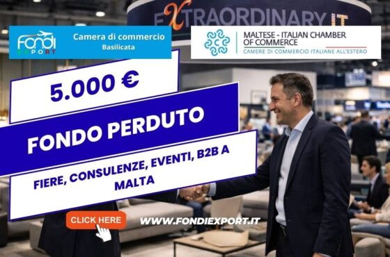 Come finanziare Fiere, Consulenze, Eventi, B2B a Malta con il bando della Camera di Commercio della Basilicata
