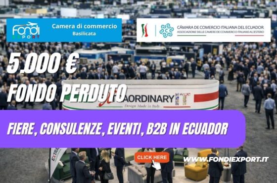 voucher di 5.000 euro per Fiere, Consulenze, Eventi, B2B in Ecuador: scopri il bando della Camera di Commercio della Basilicata per l’export