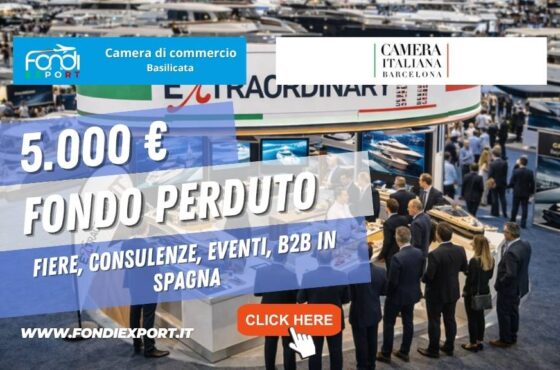 Bando Camera di Commercio della Basilicata 2026: 5.000 euro per Fiere, Consulenze, Eventi, B2B in Spagna a Barcellona, domande aperte