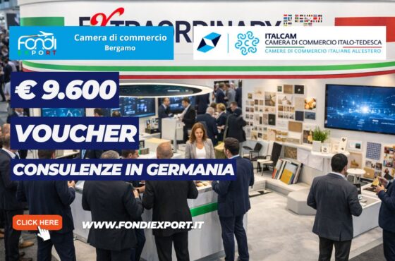 Vendi nel mercato tedesco con il voucher di €9.600 pronti per la tua azienda dalla Camera di Commercio di Bergamo
