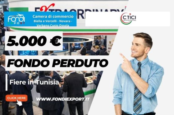 Imprese delle province di Biella e Vercelli – Novara – Verbano Cusio Ossola nel mercato tunisino: finanziamento a fondo perduto di € 5.000 dalla Camera di Commercio Monte Rosa Laghi Alto Piemonte