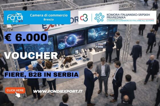 €6.000 pronti all’uso: come la Camera di Commercio di Brescia finanzia Fiere ed Eventi, Analisi di Mercato, B2B Ricerca Partners con la Camera di Commercio Italo-Serba nel 2026