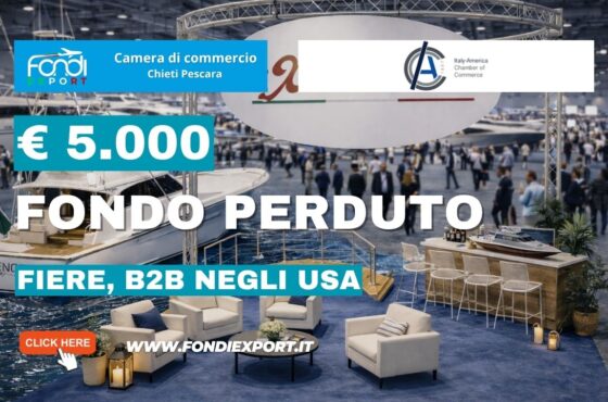 Finanziamento a fondo perduto di €5.000 per internazionalizzazione negli USA a New York: il bando Camera di Commercio di Chieti Pescara che cercavi nel 2026