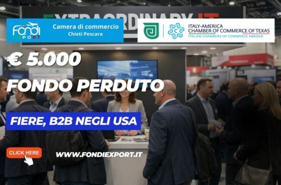 Finanzia la tua crescita nel mercato statunitense in Texas: la Camera di Commercio di Chieti Pescara mette a disposizione finanziamento a fondo perduto di €5.000