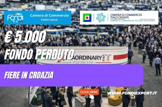 Fiere 2026: scala il mercato croato con i fondi della Camera di Commercio Como Lecco di €5.000
