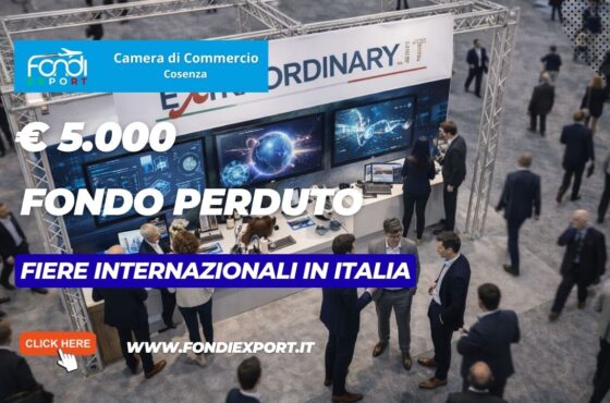 Bando Impresa in Fiera 2026: fino a 5.000 euro a fondo perduto per partecipare a fiere internazionali in Italia