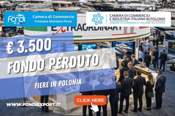 Rivoluzione export in Polonia: scala il mercato polacco con il finanziamento a fondo perduto di €3.500 e la Camera di Commercio dell’Industria italiana in Polonia