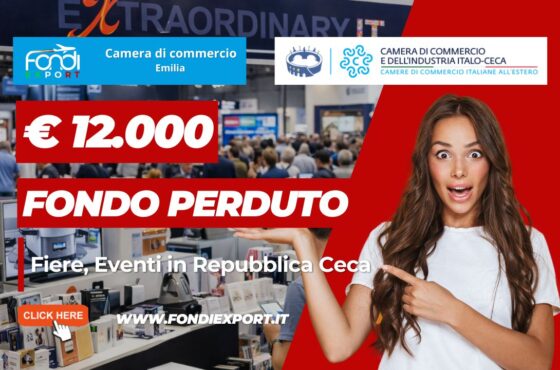ottieni €12.000 dalla Camera di Commercio dell’Emilia Parma Piacenza Reggio Emilia per Fiere, Eventi con la Camera di Commercio dell’Industria Italo-Ceca