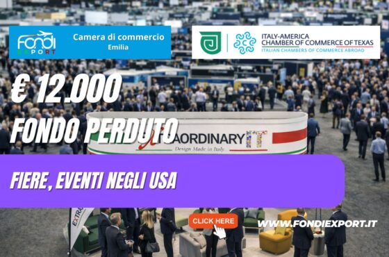 Espansione negli USA in texas senza rischi: sblocca il finanziamento a fondo perduto di €12.000 garantito dalla Camera di Commercio dell’Emilia Parma Piacenza Reggio Emilia