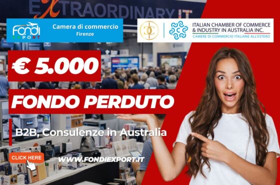 Fondi Export 2026: la Camera di Commercio di Firenze finanzia la tua crescita in Australia a Sidney con finanziamento a fondo perduto di €5.000