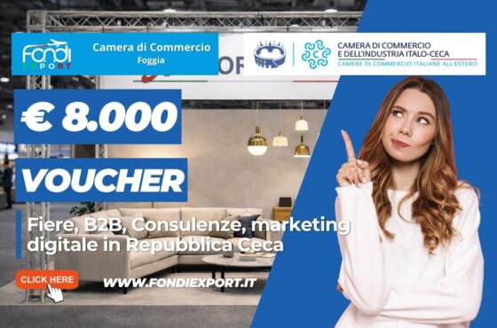 Export in Repubblica Ceca: ottieni €8.000 per Fiere, B2B, Consulenze, marketing digitale