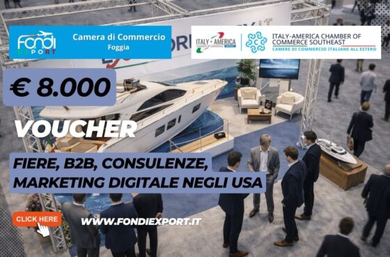 Finanziamento a fondo perduto di €8.000 subito per la tua impresa: esporta negli USA a Miami con la Camera di Commercio di Foggia