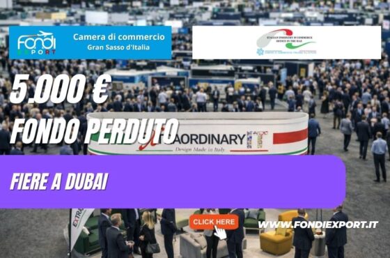 5.000 euro per il tuo export nel mercato emiratino: bando Camera di Commercio del Gran Sasso d’Italia 2026