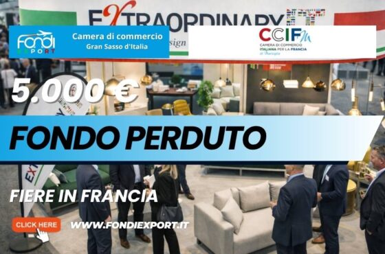 Bando Fiere in Francia: finanziamento a fondo perduto di 5.000 euro per le imprese della Regione Abruzzo