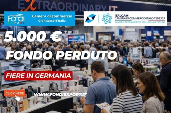 Il mercato tedesco ti aspetta: 5.000 euro per Fiere in Germania