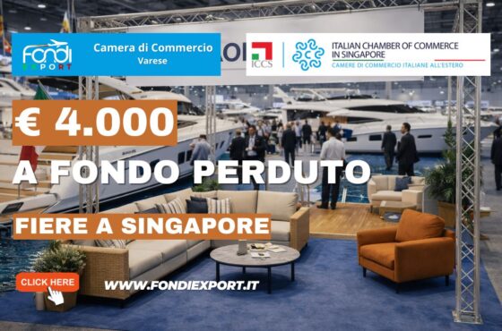 finanziamento a fondo perduto di €4.000 “Chiavi in mano”: la tua strategia vincente a Singapore con Camera di Commercio di Varese