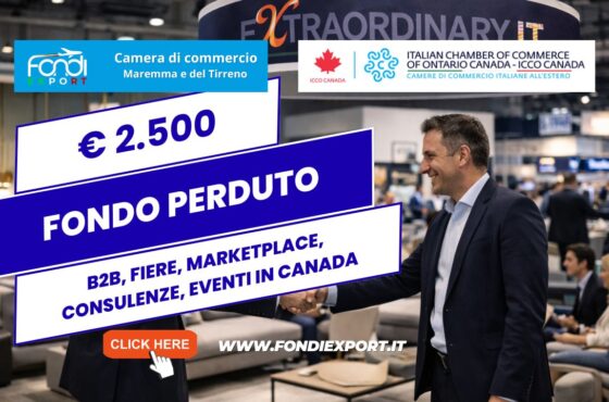 Export in Canada a Toronto a costo zero? Scopri come usare il finanziamento a fondo perduto di €2.500 della Camera di Commercio della Maremma del Tirreno Livorno Grosseto